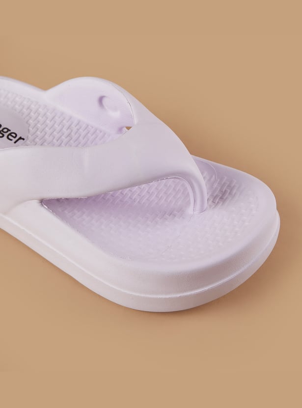 GINGER Solid Thong Strap Flatforms