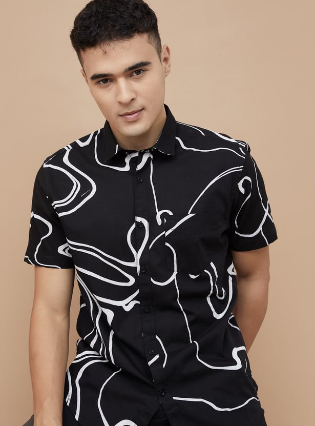 CODE Printed Regular Fit Shirt