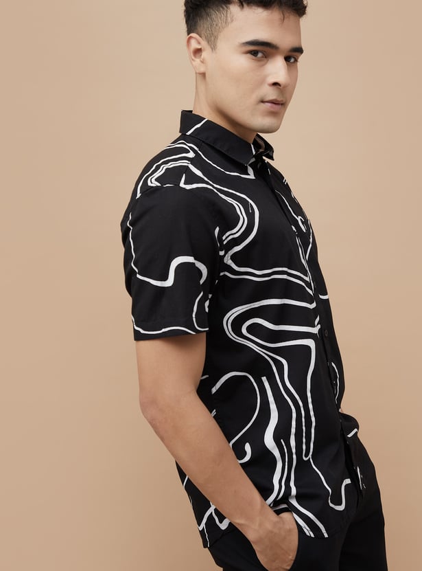 CODE Printed Regular Fit Shirt