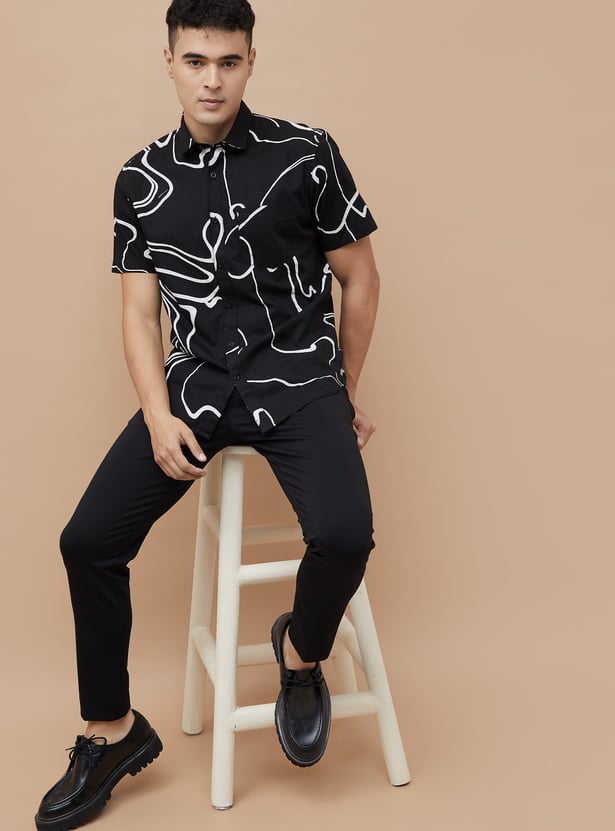 CODE Printed Regular Fit Shirt