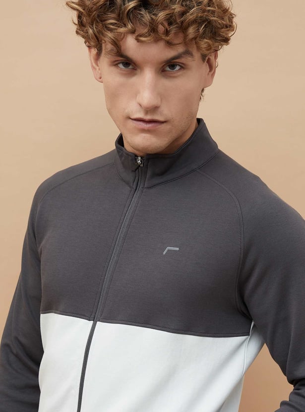 FAME FOREVER ACTIVE Colourblock Zip-Up Sports Jacket