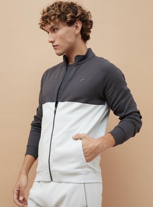 FAME FOREVER ACTIVE Colourblock Zip-Up Sports Jacket