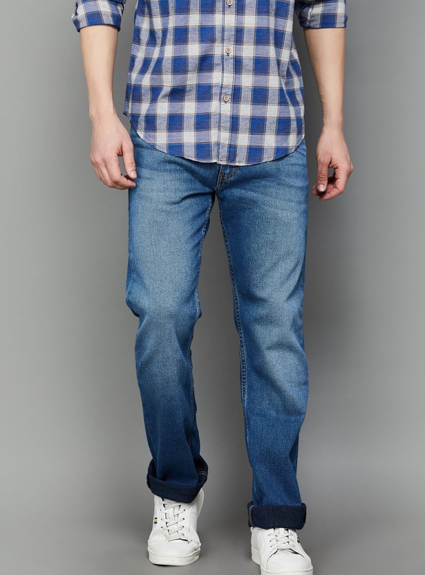 LEVI'S Washed Regular Straight Jeans