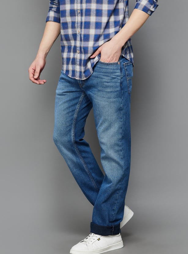 LEVI'S Washed Regular Straight Jeans