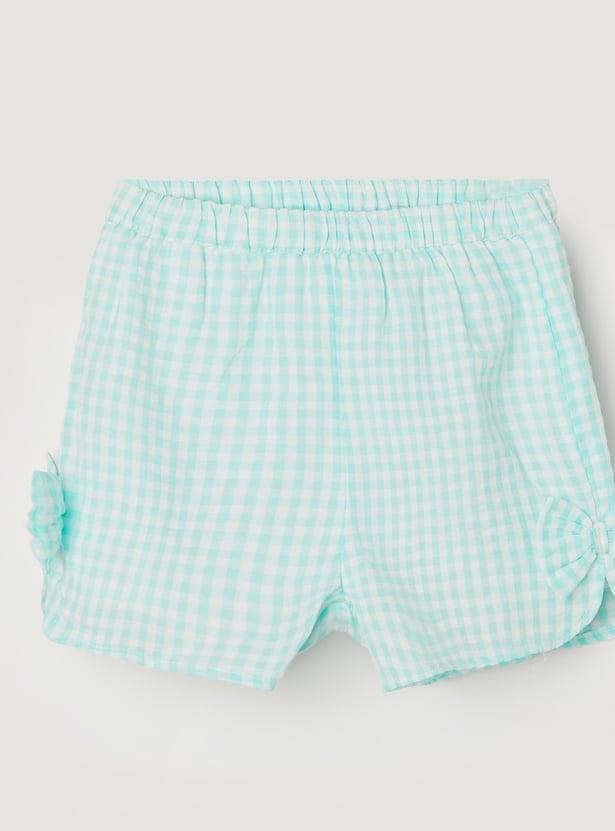 JUNIORS Girls Checked Elasticated Shorts