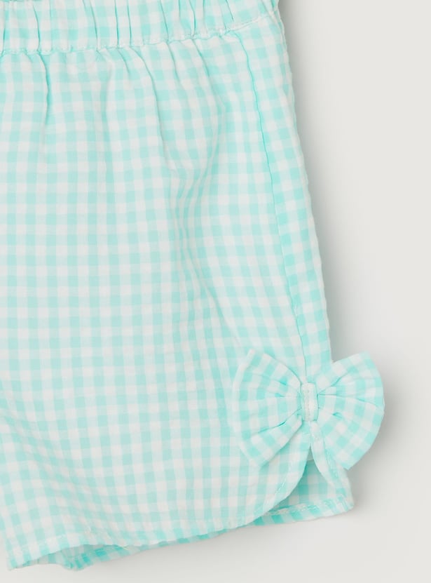 JUNIORS Girls Checked Elasticated Shorts