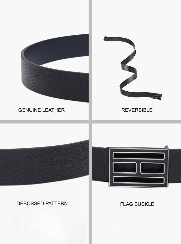TOMMY HILFIGER Debossed Pattern Reversible Belt