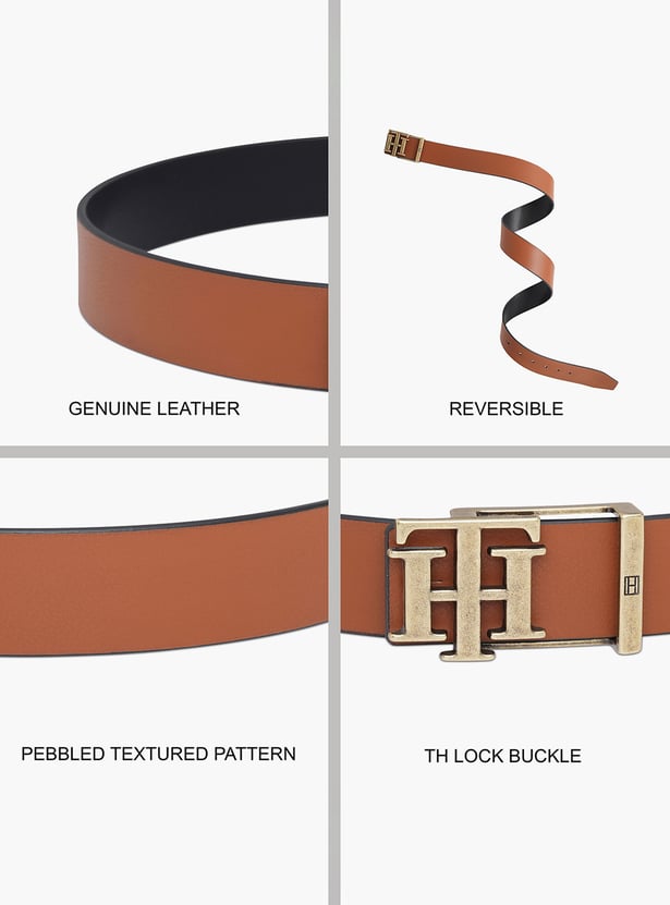 TOMMY HILFIGER Textured Reversible Belt