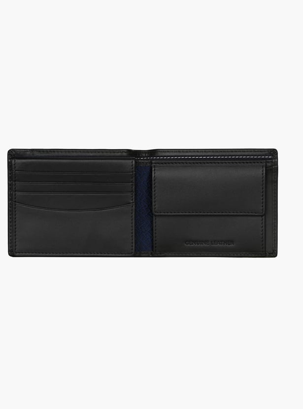 TOMMY HILFIGER Embossed Logo Bi-Fold Leather Wallet