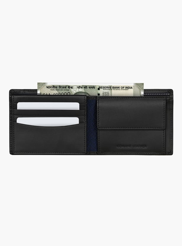 TOMMY HILFIGER Embossed Logo Bi-Fold Leather Wallet