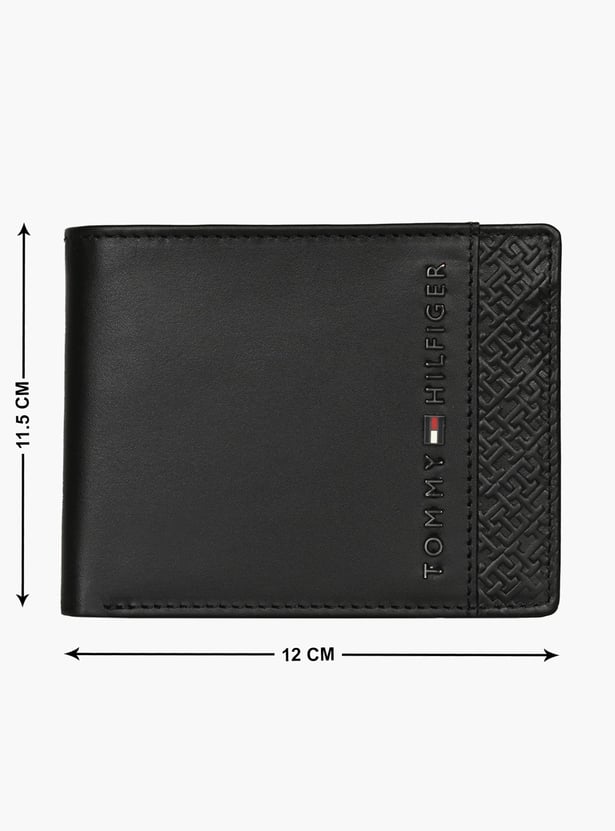 TOMMY HILFIGER Embossed Logo Bi-Fold Leather Wallet