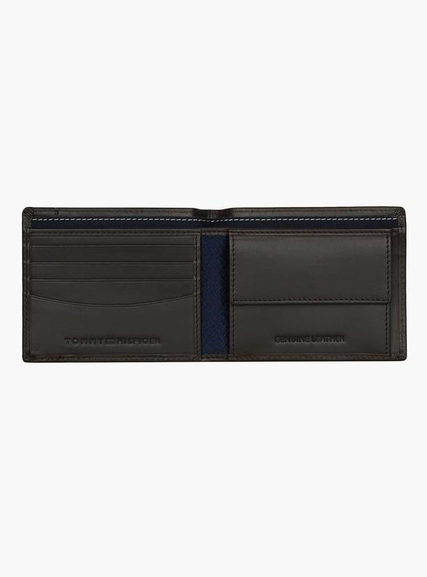 TOMMY HILFIGER Embossed Logo Bi-Fold Leather Wallet