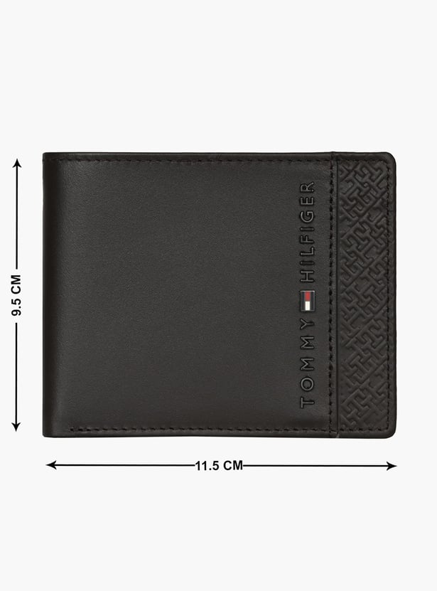 TOMMY HILFIGER Embossed Logo Bi-Fold Leather Wallet