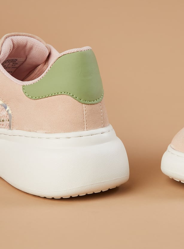 GINGER Embroidered Panel Sneakers