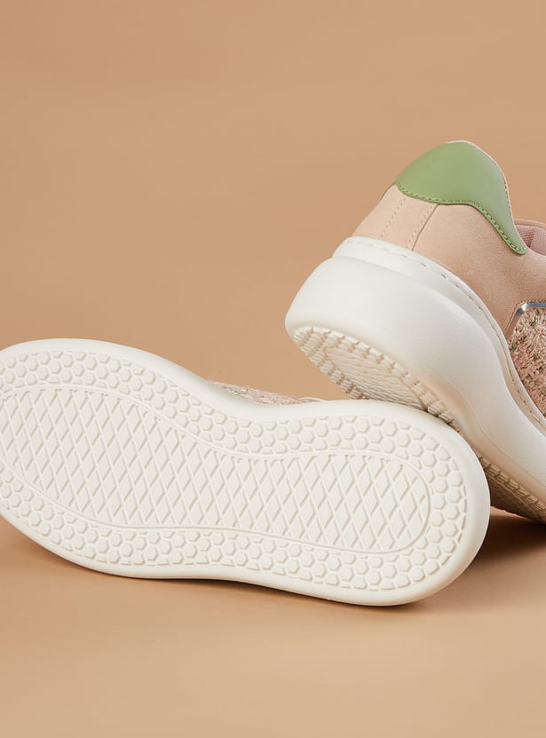 GINGER Embroidered Panel Sneakers