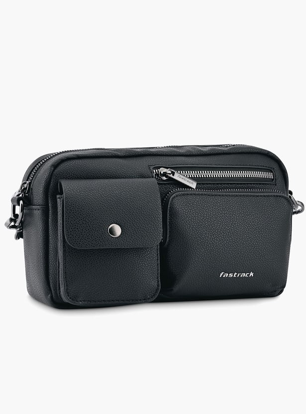 FASTRACK Zip-Zone Textured Sling Bag