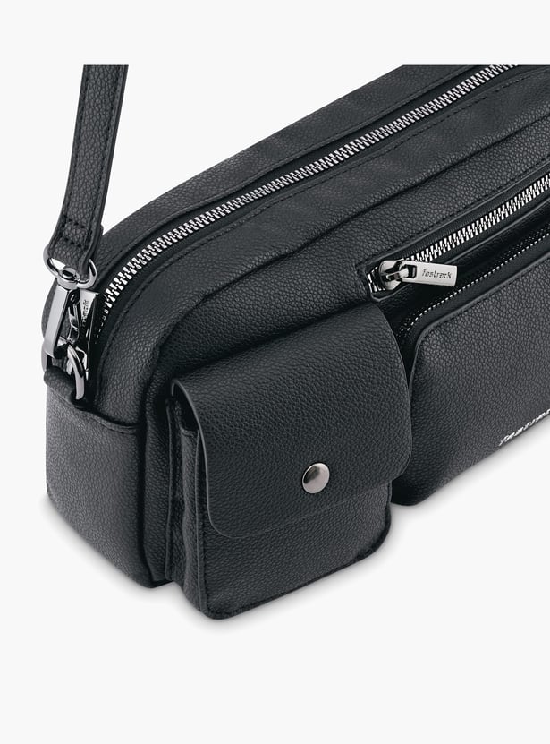 FASTRACK Zip-Zone Textured Sling Bag