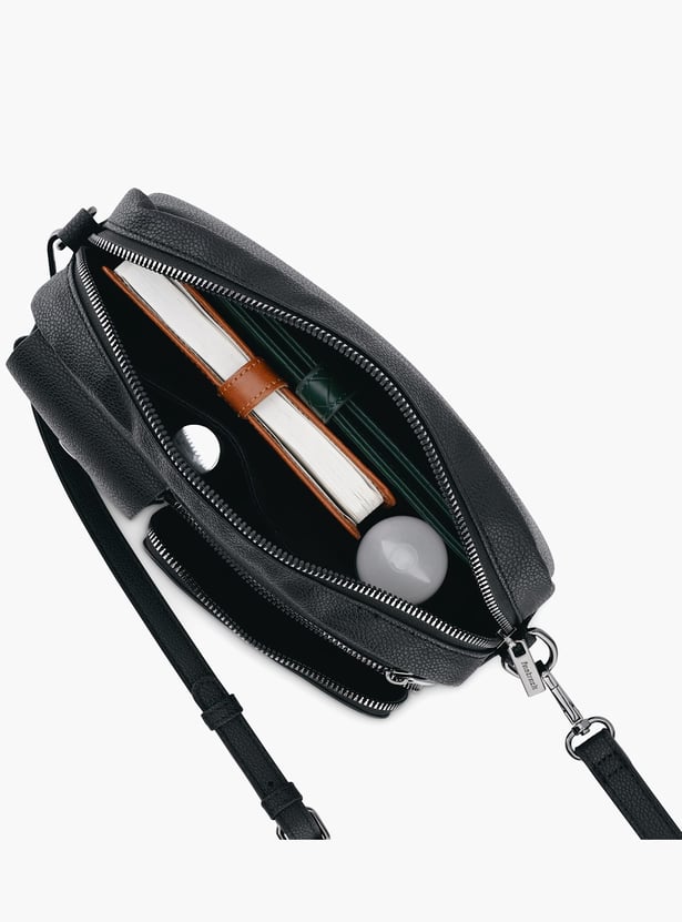 FASTRACK Zip-Zone Textured Sling Bag