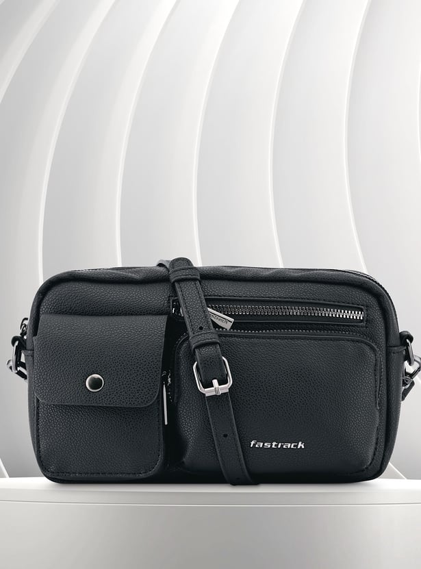 FASTRACK Zip-Zone Textured Sling Bag