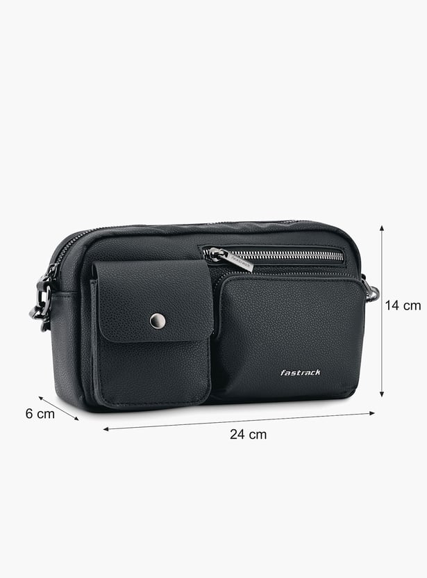 FASTRACK Zip-Zone Textured Sling Bag