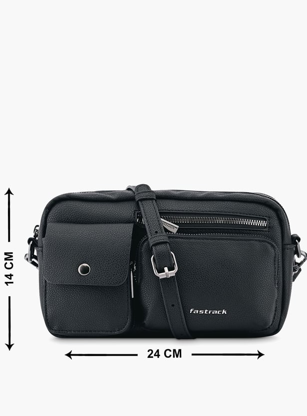 FASTRACK Zip-Zone Textured Sling Bag