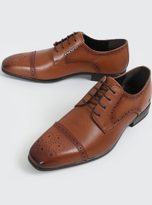 LEE COOPER Leather Derby Shoes