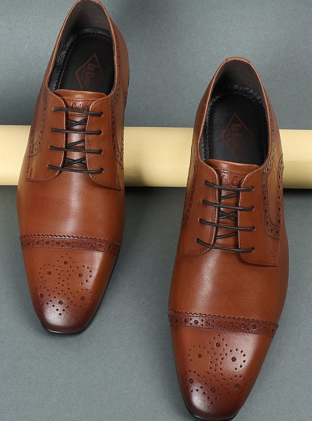 LEE COOPER Leather Derby Shoes