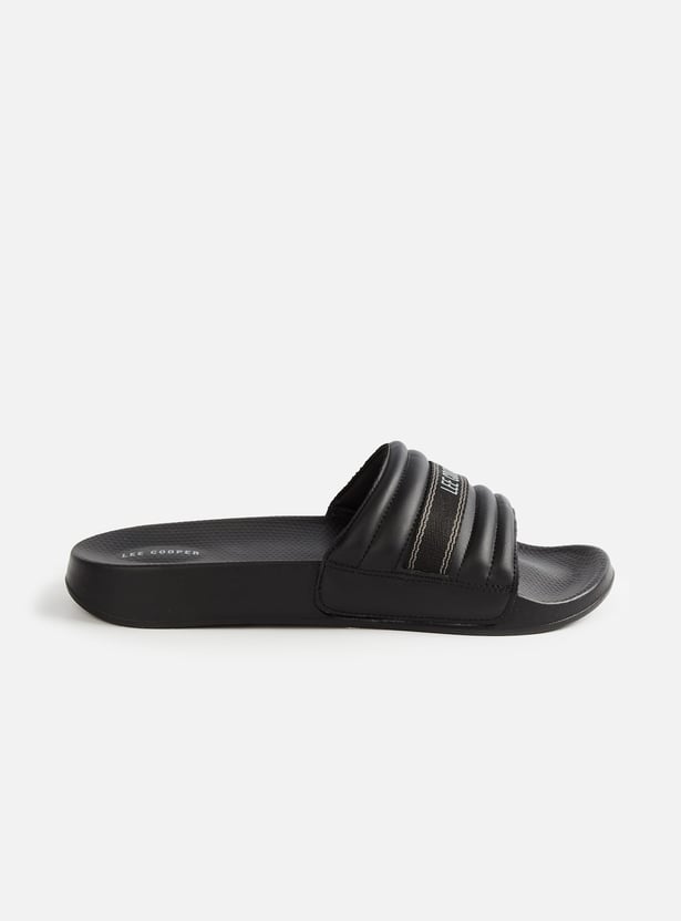 LEE COOPER Quilted Leather Slides