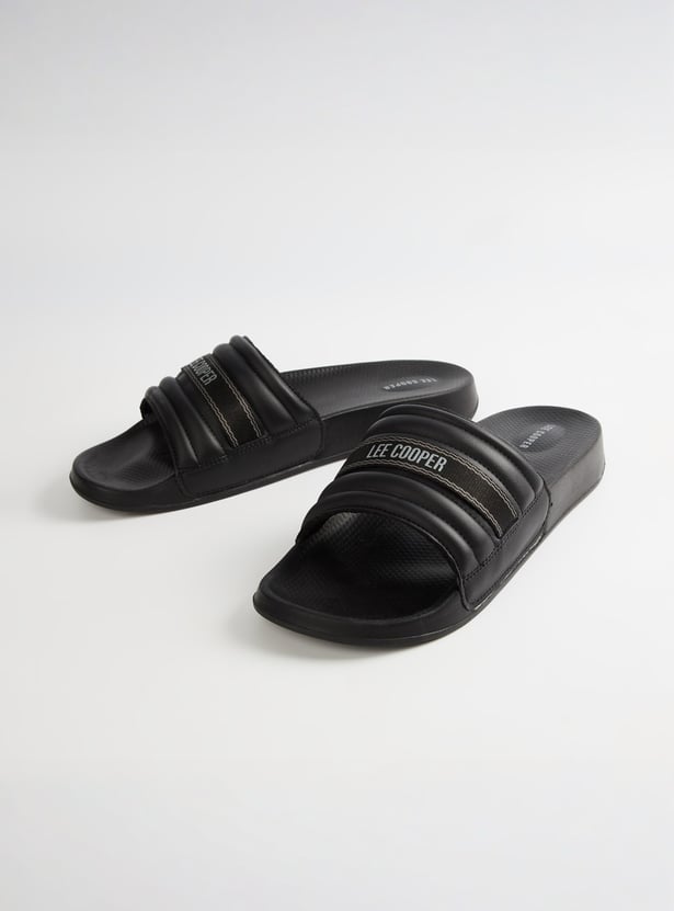 LEE COOPER Quilted Leather Slides