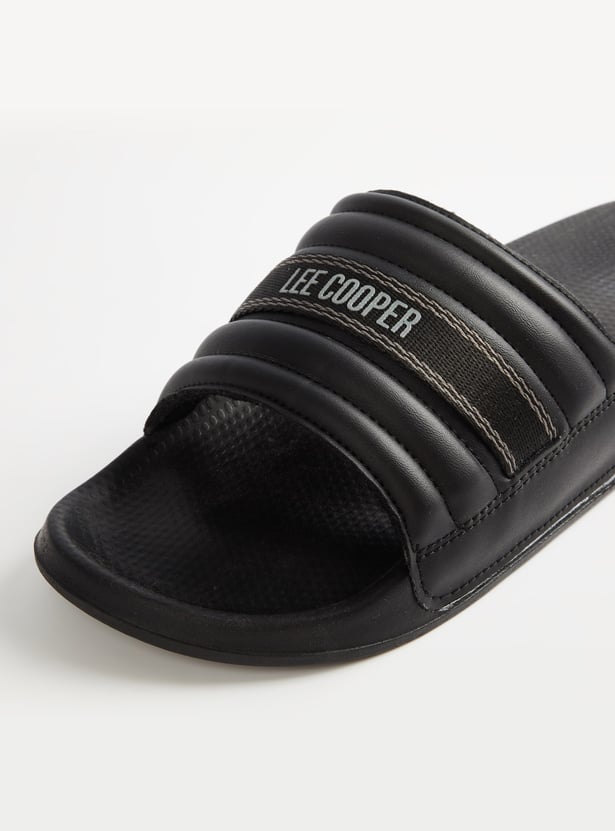 LEE COOPER Quilted Leather Slides
