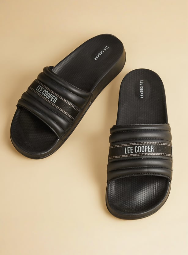 LEE COOPER Quilted Leather Slides