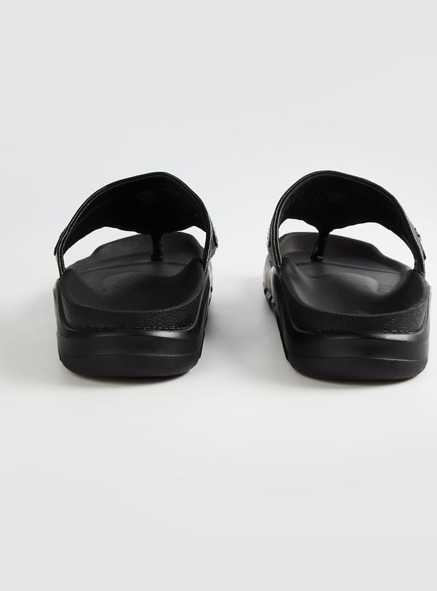 LEE COOPER Leather V-strap Slides