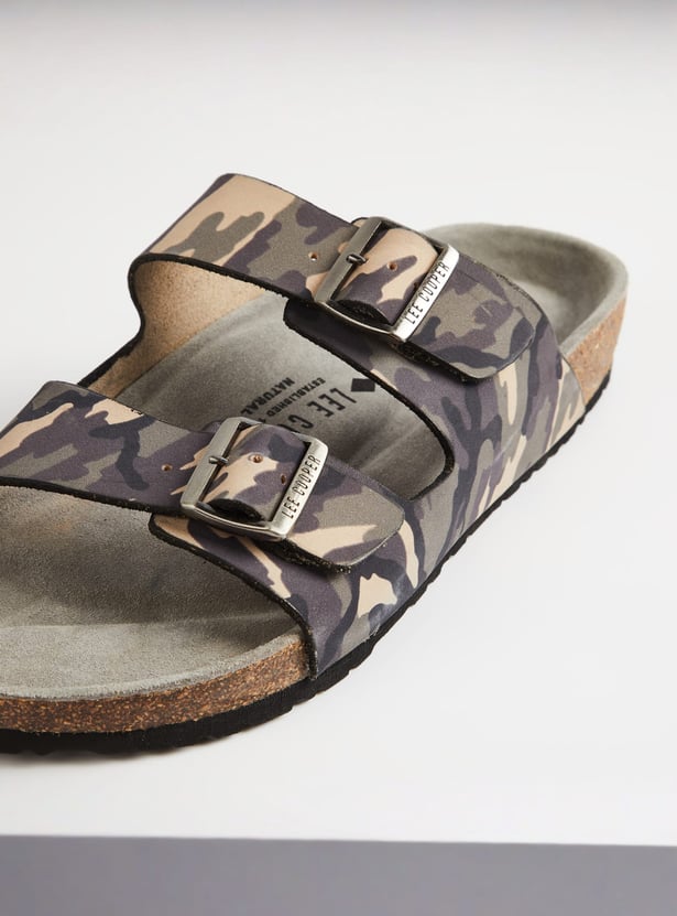 LEE COOPER Camouflage Print Dual-Strap Slides