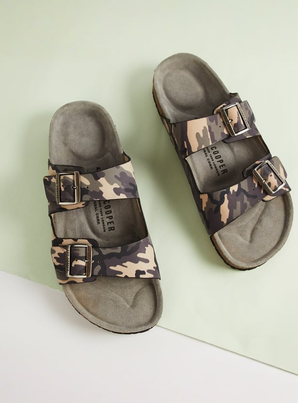 LEE COOPER Camouflage Print Dual-Strap Slides