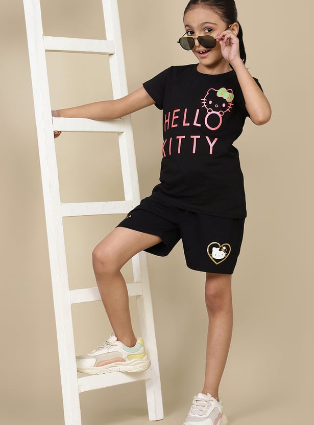 KIDSVILLE Girls Hello Kitty Printed Shorts