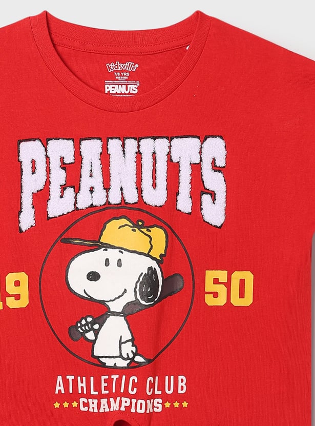 KIDSVILLE Girls Peanuts Print T-shirt