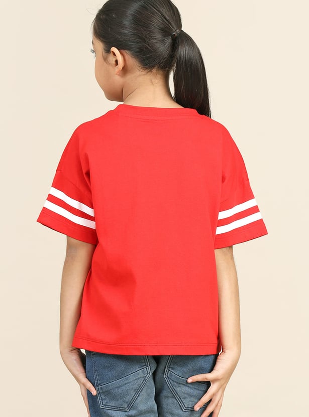 KIDSVILLE Girls Peanuts Print T-shirt