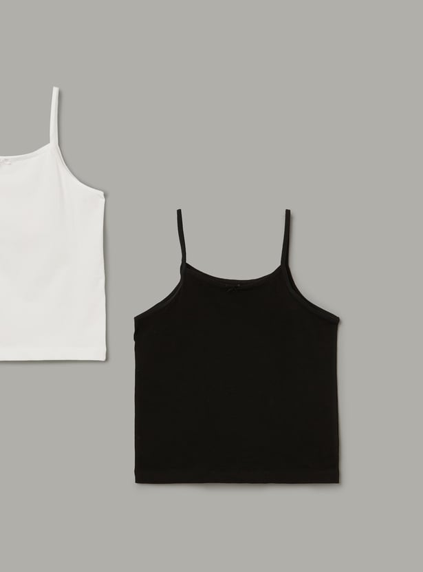 FAME FOREVER Girls Solid Camisoles - Pack of 2