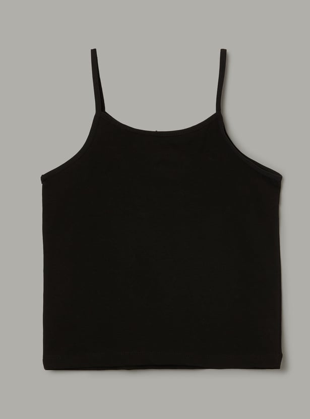 FAME FOREVER Girls Solid Camisoles - Pack of 2