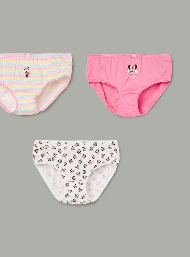 FAME FOREVER Girls Minnie Mouse Print Panties