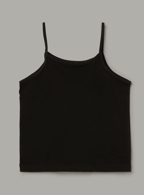 FAME FOREVER Girls Solid Camisoles - Pack of 2