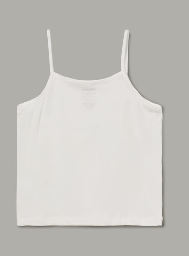 FAME FOREVER Girls Solid Camisoles - Pack of 2