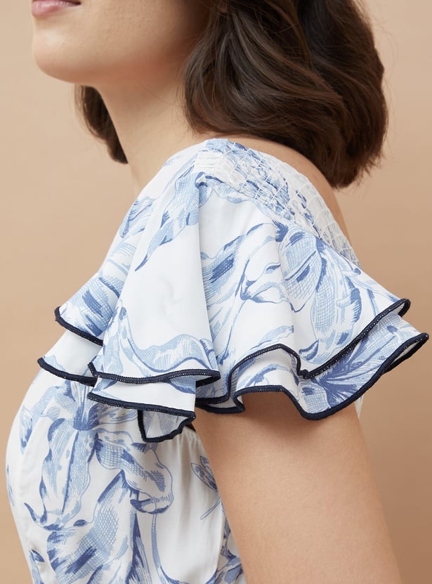 CODE Floral Print Midi Dress