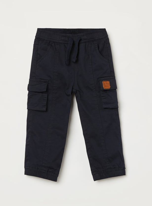 JUNIORS Boys Solid Cargo Trousers