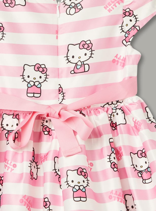 JUNIORS Girls Hello Kitty Print A-line Dress
