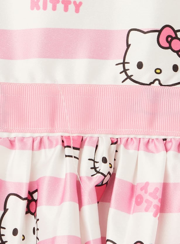 JUNIORS Girls Hello Kitty Print A-line Dress