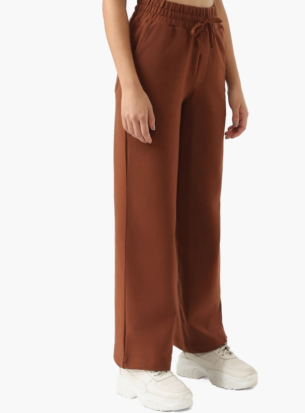 KRAUS Solid Straight Fit Trousers