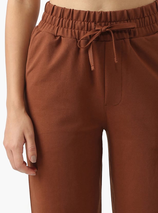 KRAUS Solid Straight Fit Trousers