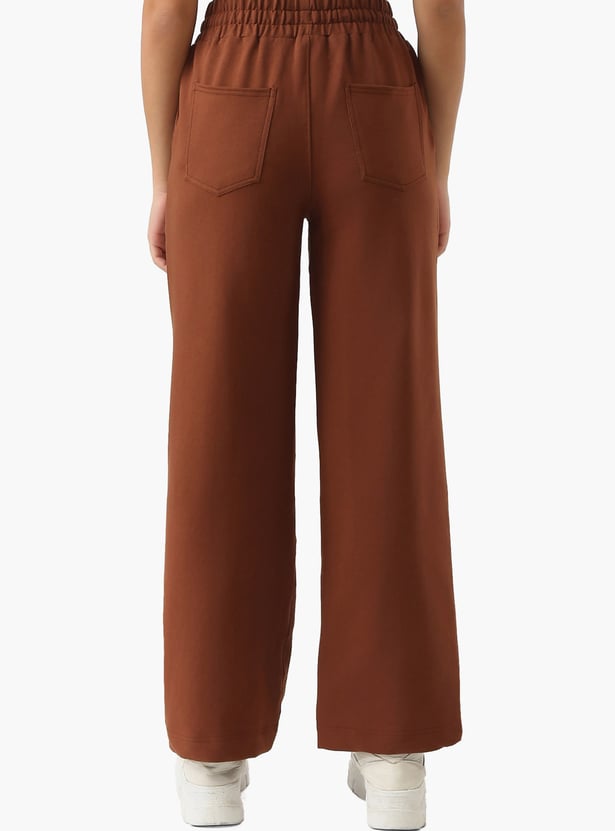 KRAUS Solid Straight Fit Trousers