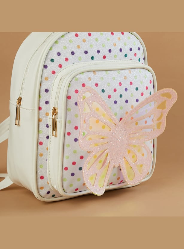 GINGER Shimmery Butterfly Backpack
